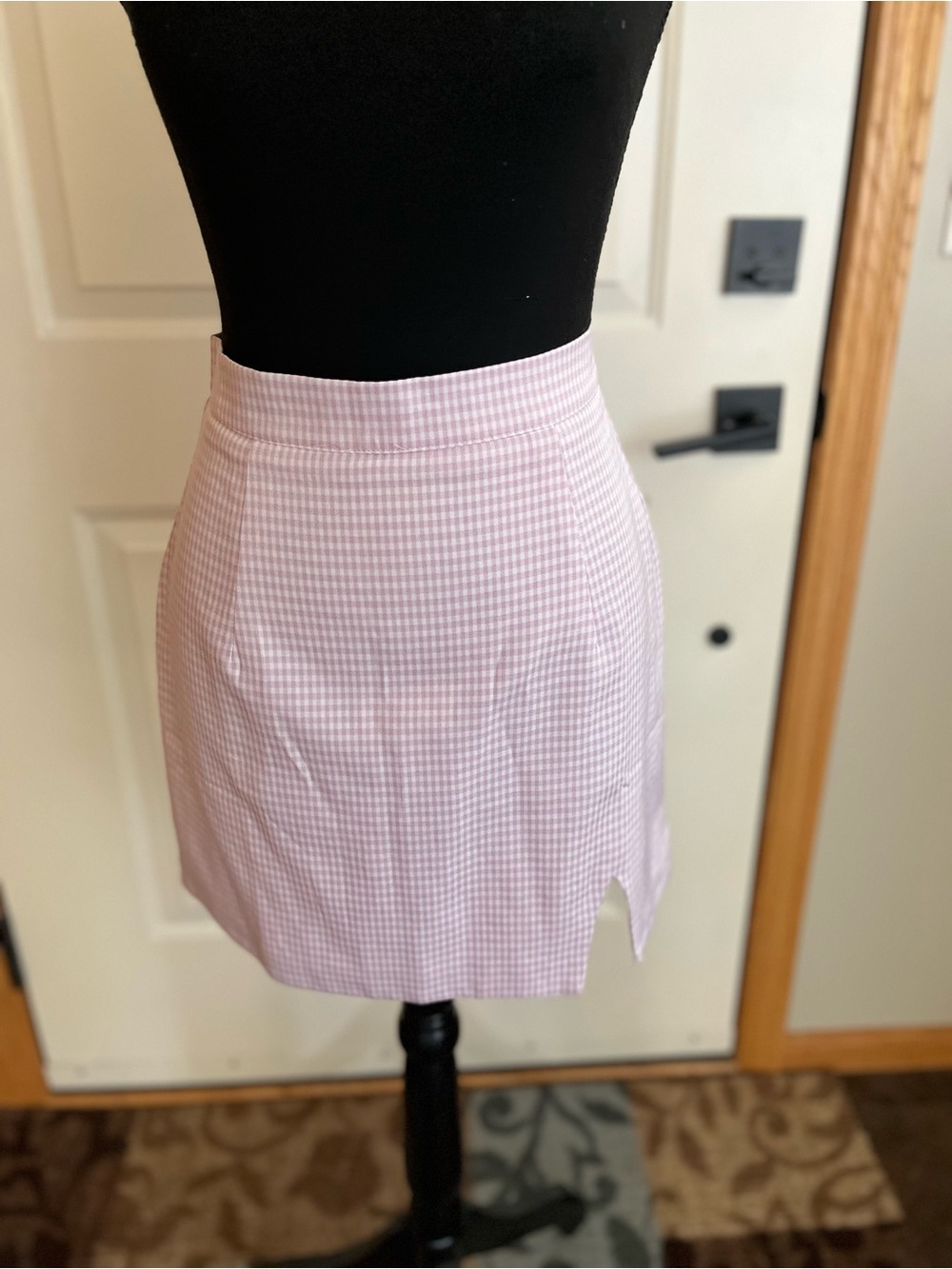 Women’s Princess Polly lilac purple coquette gingham lined mini skirt. Size 6